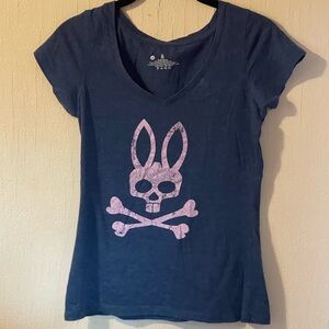 Women’s Psycho Bunny Blue V-Neck T-Shirt